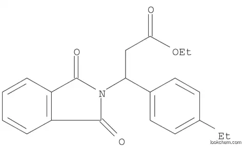Molecular Structure of 1039341-30-4 (2H-Isoindole-2-propanoic acid, β-(4-ethylphenyl)-1,3-dihydro-1,3-dioxo-, ethyl ester, (-)-)